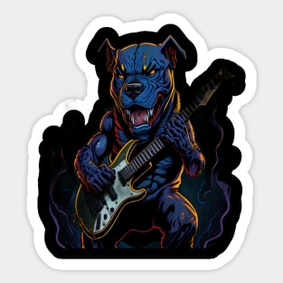 Heavy metal Pitbull, Rock and roll, Hard rock Sticker